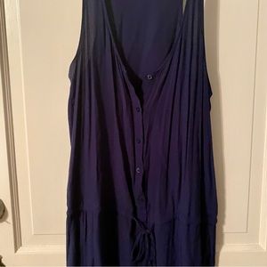 Women’s Indigo tie-waist jumpsuit with pockets